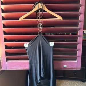 Black sexy summer halter  with unique detail.